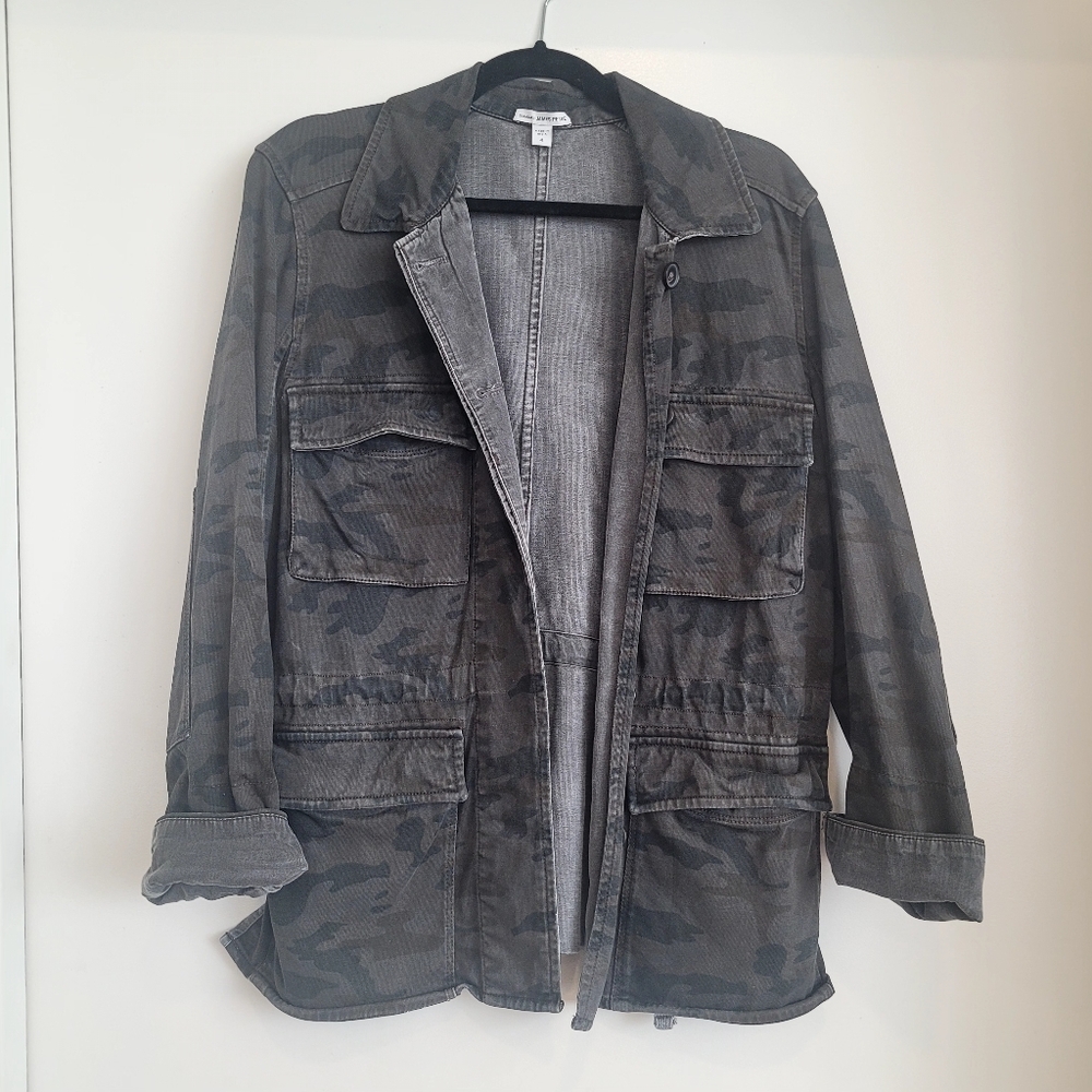 James Perse Grey Camo Utility Jacket Size 4 / XL